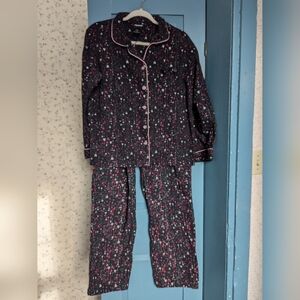 🖤 ♥️ 🩷 Joe Boxer 100% cotton flannel Pajamas M Valentines Day Leisurewear